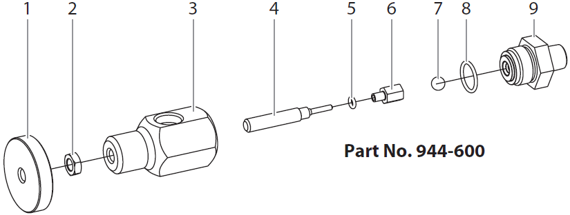 Hydra M4000 945-600 Bleed Valve Assembly, 1/2” NPT Parts